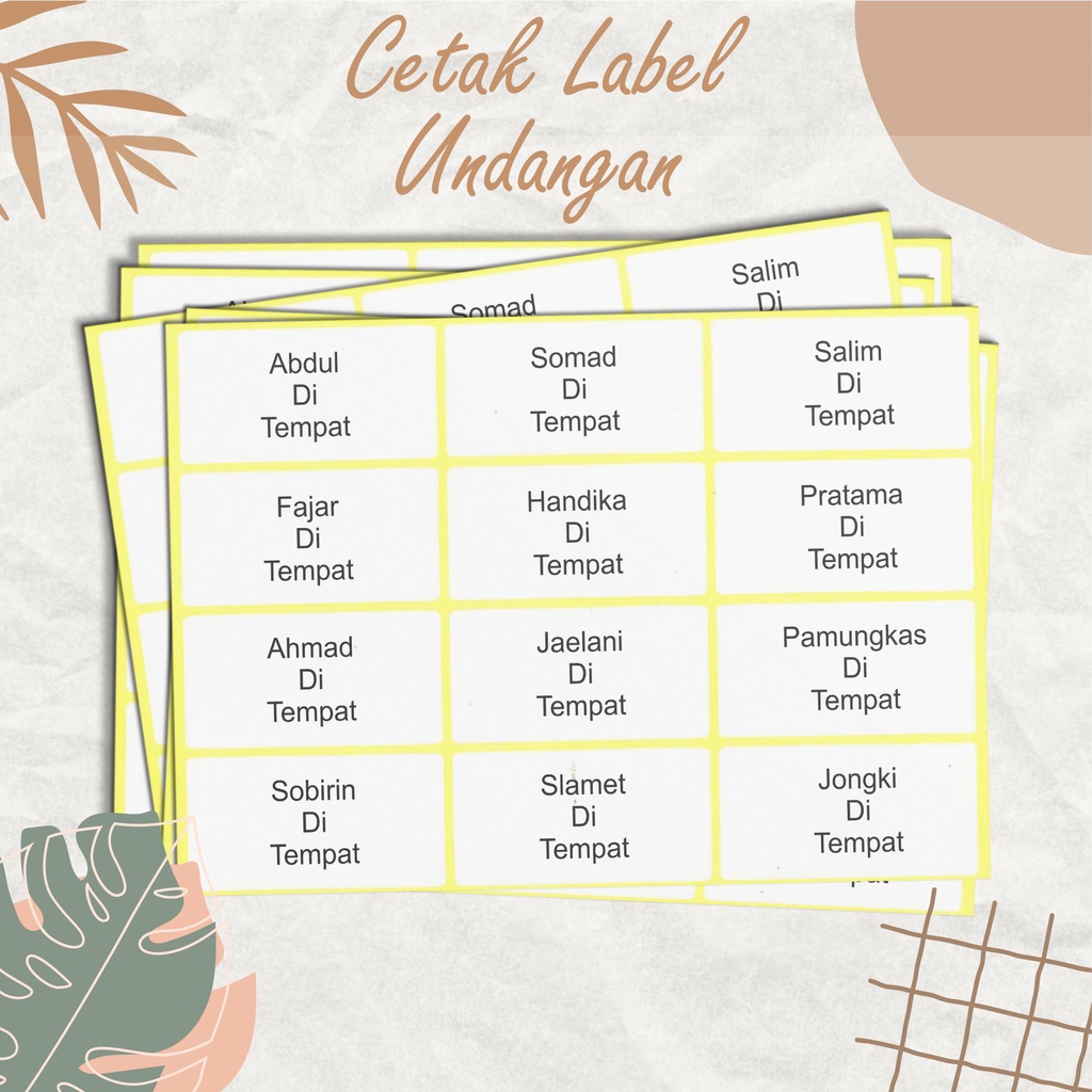 

Cetak Label Nama Udangan