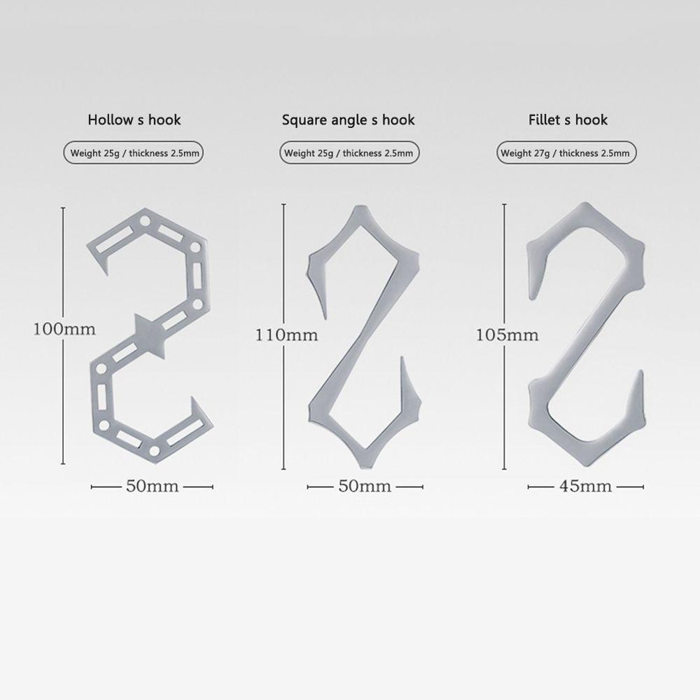 Lanfy Gantungan Hook Portable Hiking Camping Lamp Hooks Rak Penyimpanan Stainless Steel Outdoor Camping Lamp Holder