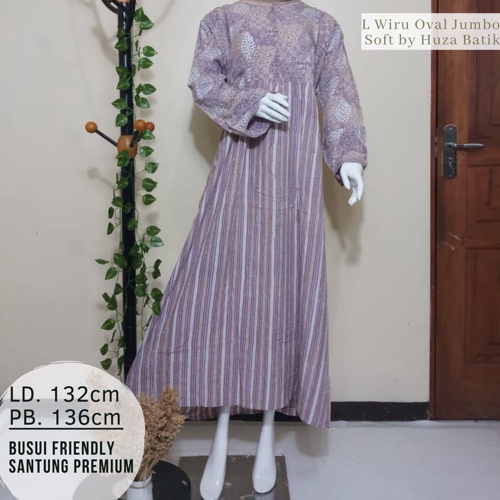 Daster Huza Batik ll L. Wiru Oval Resl Jumbo Soft
