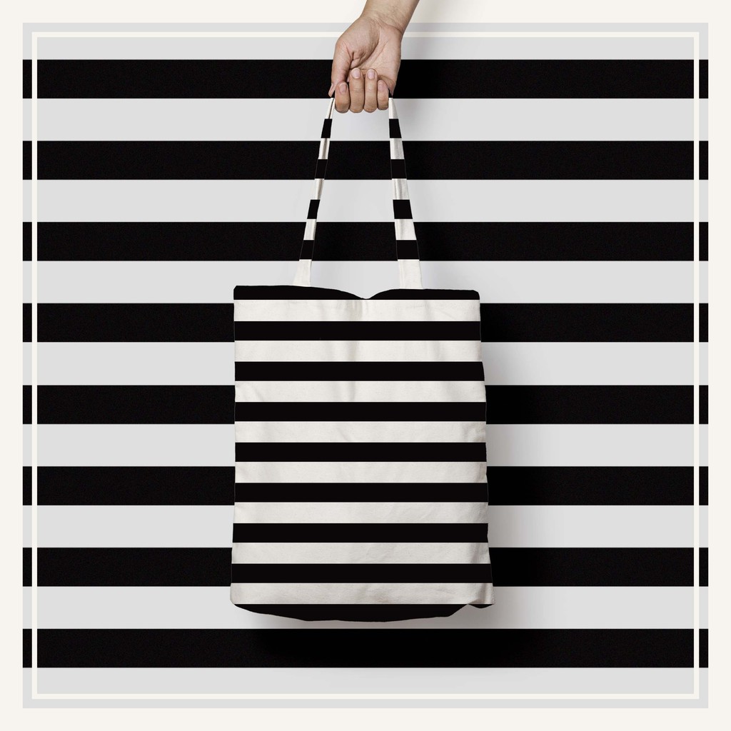 Tote Bag Kanvas Stripe