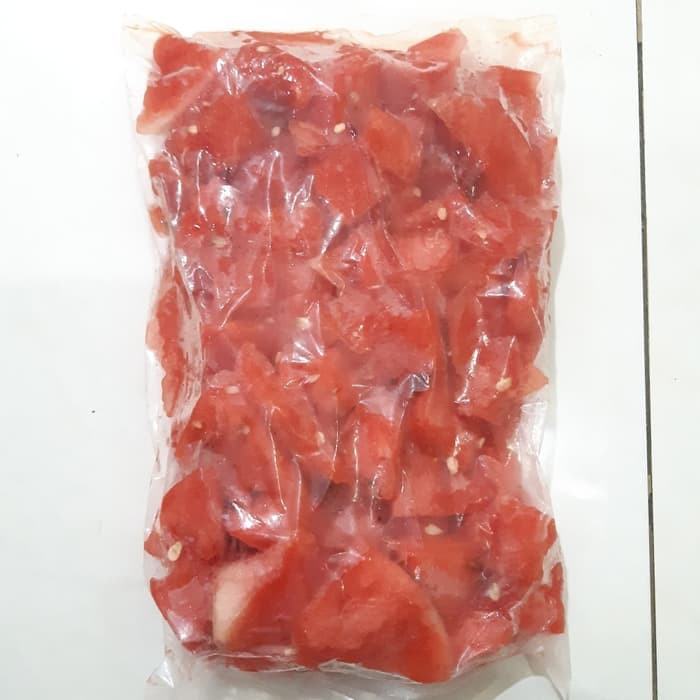 

PROMO MURAH Buah Beku Semangka TANPA BIJI Frozen Watermelon 1/2kg