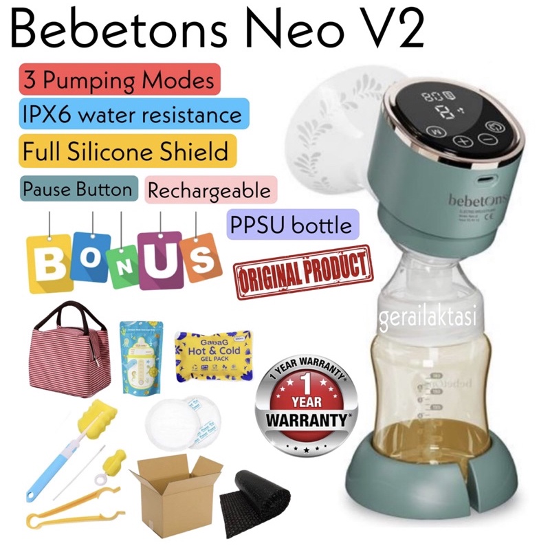 (Promo) Pompa Asi Bebeton Neo V2+bonus