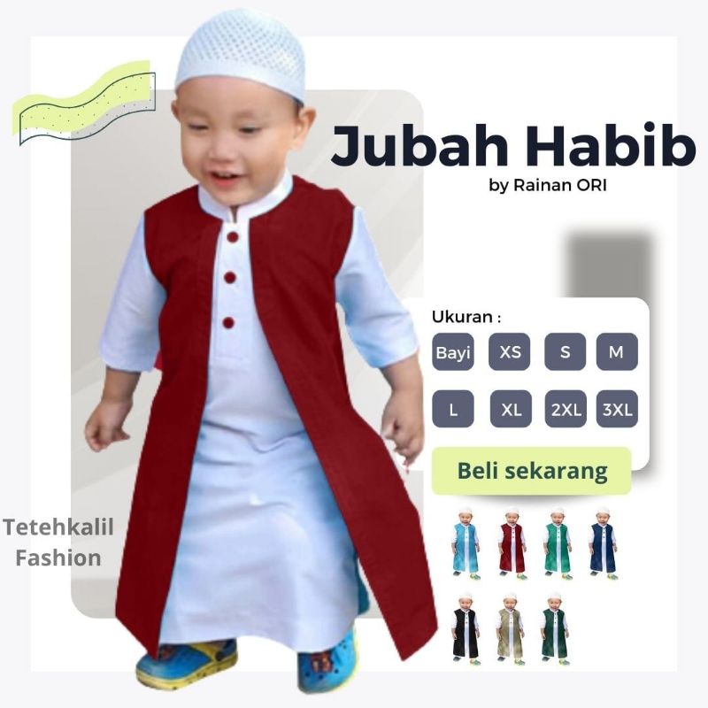 Jubah Habib Anak by RAINAN ORI / Jubah Anak Terbaru 2021 / Gamis Anak Laki Laki / Jubah Anak