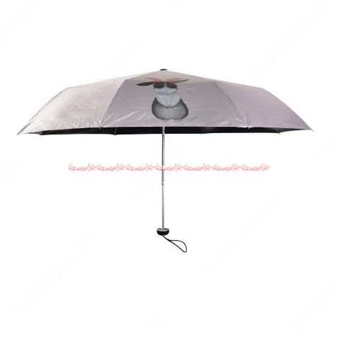 Susino Payung Lipat Uv Grey Bunny Umbrella Traveling Motif Gambar Kelinci Rabbit Suseno