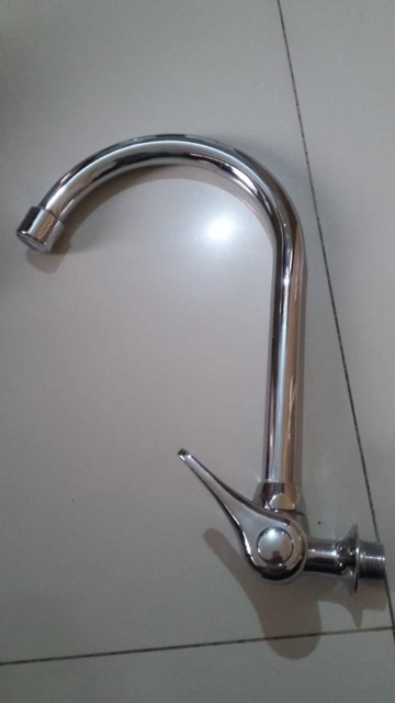 Kran ANGSA cuci piring STAINLESS BODY BESAR . Handle ellegance, mengkilap halus