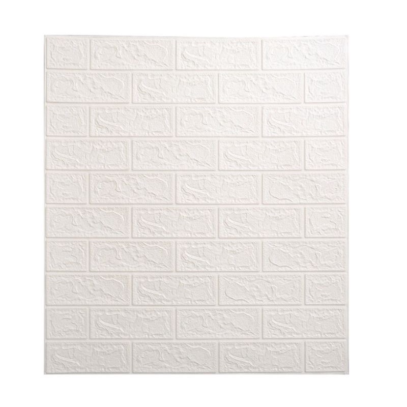 Wallpaper Bata 3D Foam 70x77cm BrickFoam Premium Warna-Putih