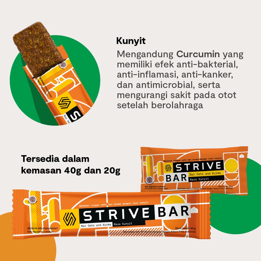 STRIVE BITE RASA KUNYIT ENERGY BAR SATUAN