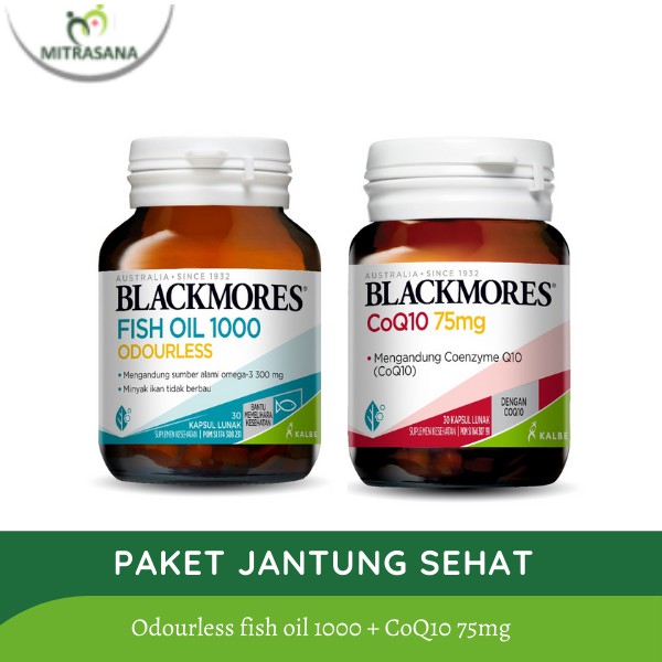 Paket Jantung Sehat Blackmores Odouless Fish Oil Plus Blackmores Co10 30 Kps