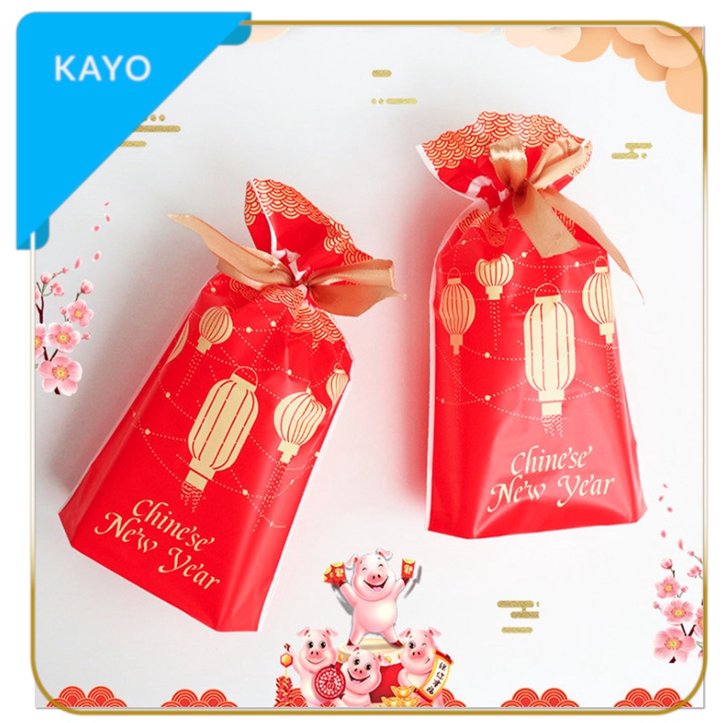 

plastik pita motif Lampion , plastik packing kado imlek kantong kado