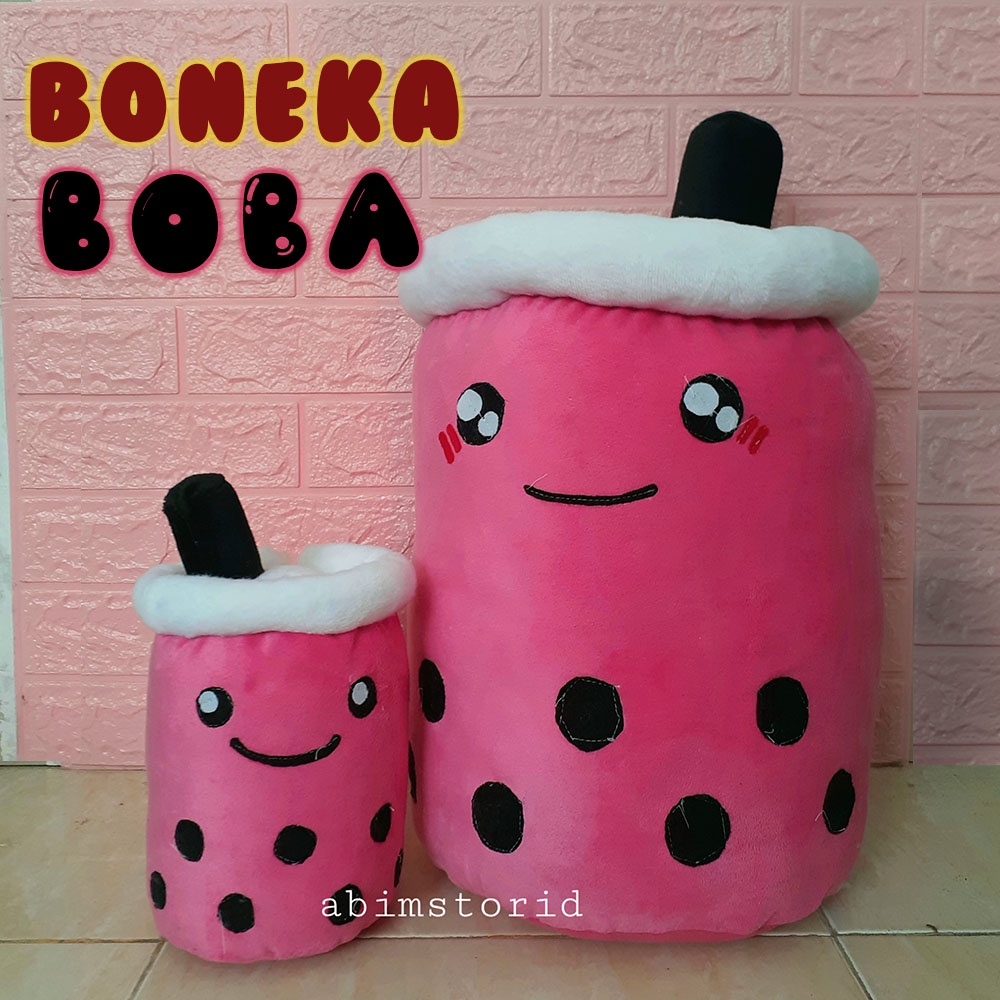 ABIMSTORID murah baik Boneka Boba Bubble Milk Tea Brown Sugar Ukuran 30 cm Minuman Plush Toys BONEKA