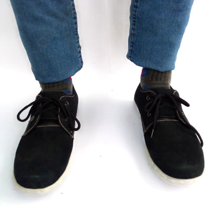 Sepatu kasual slip on pria kulit asli Rasheda 019 SP