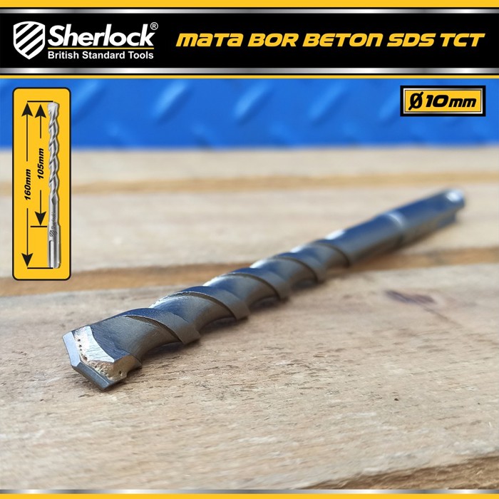 Mata Bor Beton SDS Material TCT / Sherlock Panjang 160 mm x Diameter 10 mm