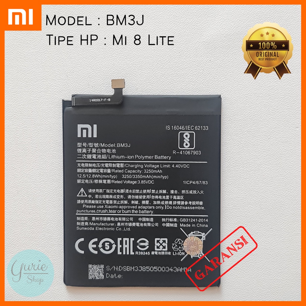 BATERAI BATTERY BATRE XIAOMI MI 8 X LITE BM3J ORIGINAL