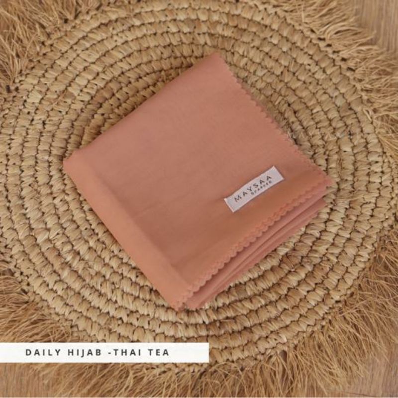 Katalog DAILY HIJAB SQUARE/ POLYCOTTON /Bella square-Thai tea