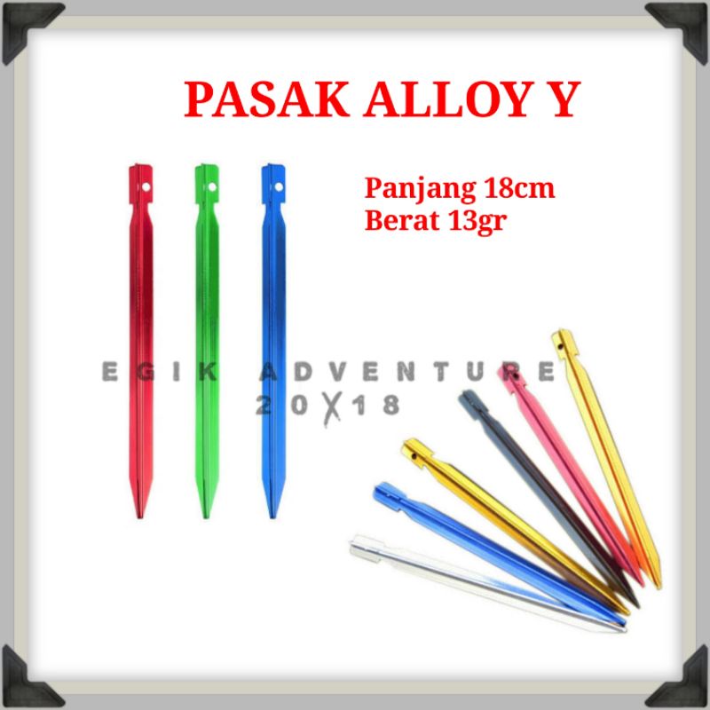 Pasak Tenda | Pasak Alloy | Pasak Tenda Alloy (Harga 1pcs)