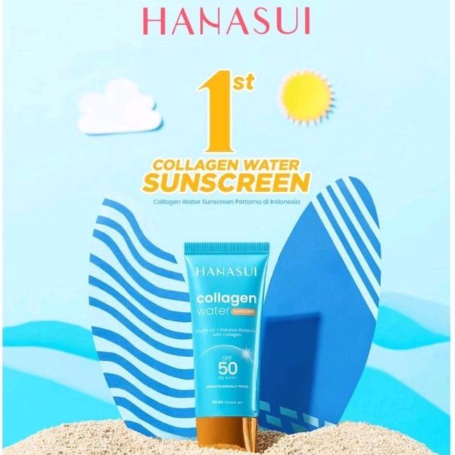 Hanasui Collagen Water Sunscreen SPF 50 PA++++ 30ml~Suncreen Hanasui Original 100%