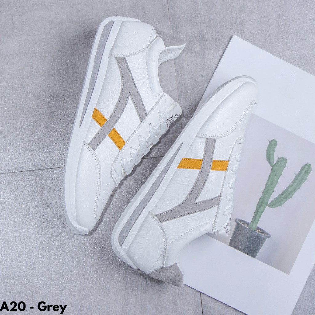 SNEAKER WANITA OFF WHITE IMPORT SEPATU NYAMAN COCOK REMAJA DEWASA KULIT IMPORT A20