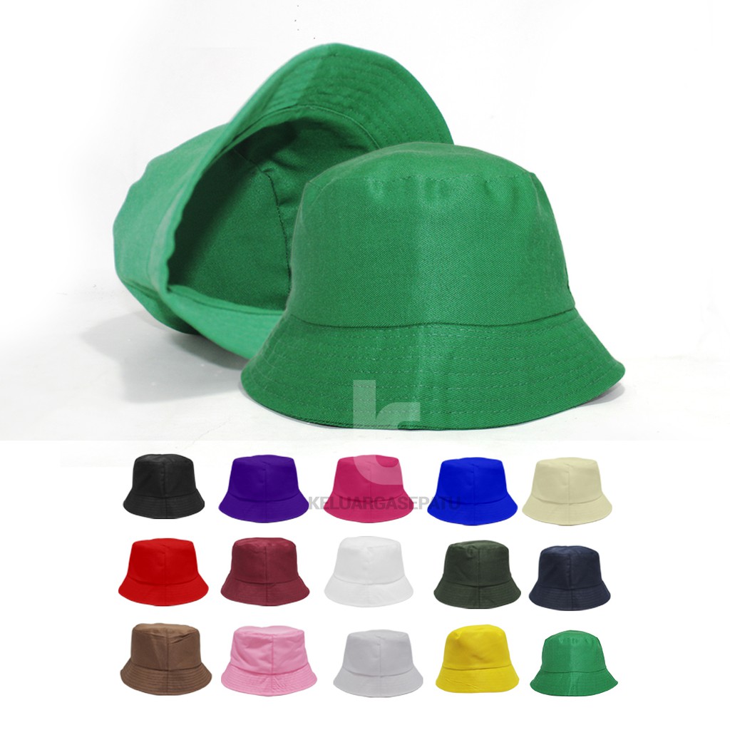 Topi bucket hat polos murah fisherman polos