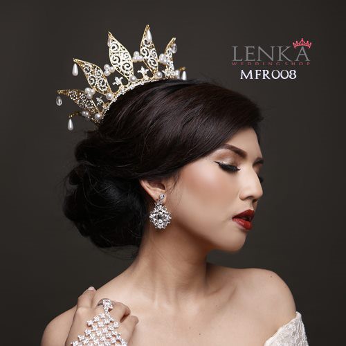 [STOK TERBATAS] MAHKOTA FULL ROUND BRIDAL CROWN AKSESORIS PESTA MFR008