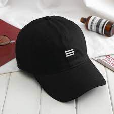 Topi wanita dan pria motif garis tiga