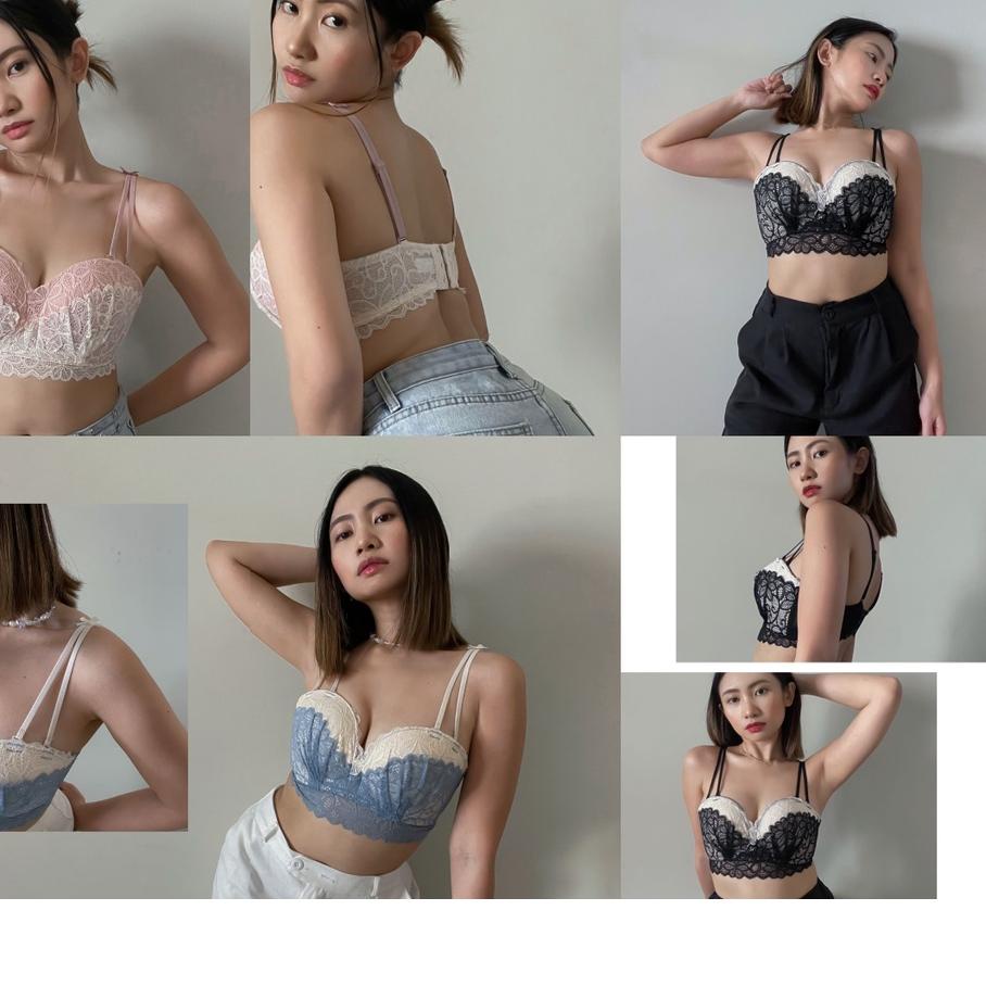 라마 Pluffyschoice Monaco Push Up Strapless Bra Lace 32-38 New