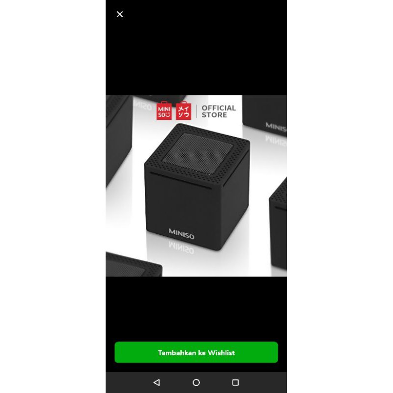 MINISO Speaker Wireless Bluetooth Portable Stereo M20 Original Made In Japan Black / Hitam