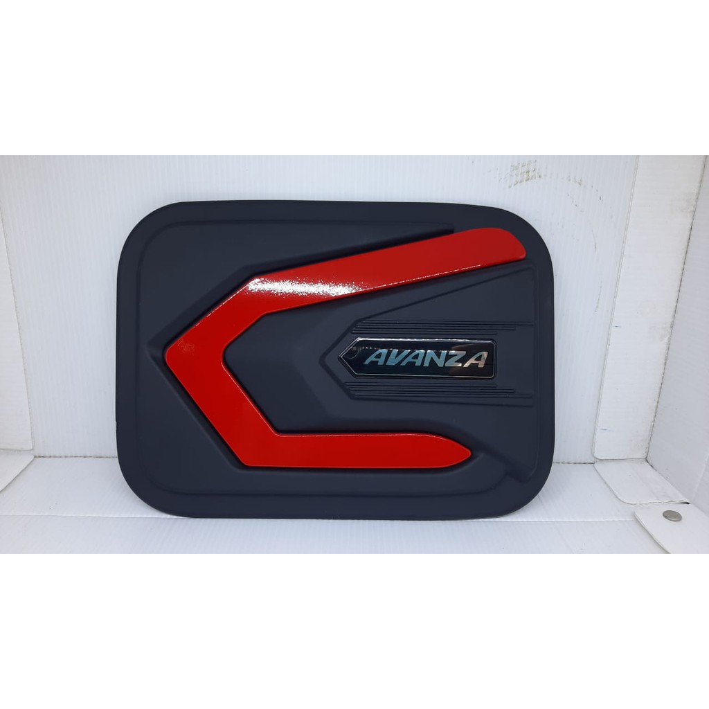 Tank Cover / Tutup Bensin Avanza Hitam Dop List merah