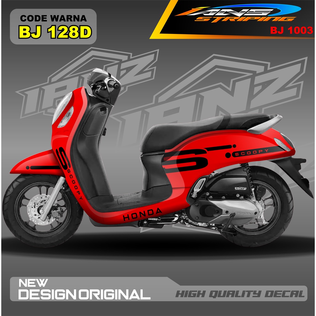 DECAL STICKER HONDA SCOOPY FULL BODY BLOK MOTOR/ STICKER VARIASI SCOOPY TERBARU  / STICKER SCOOPY