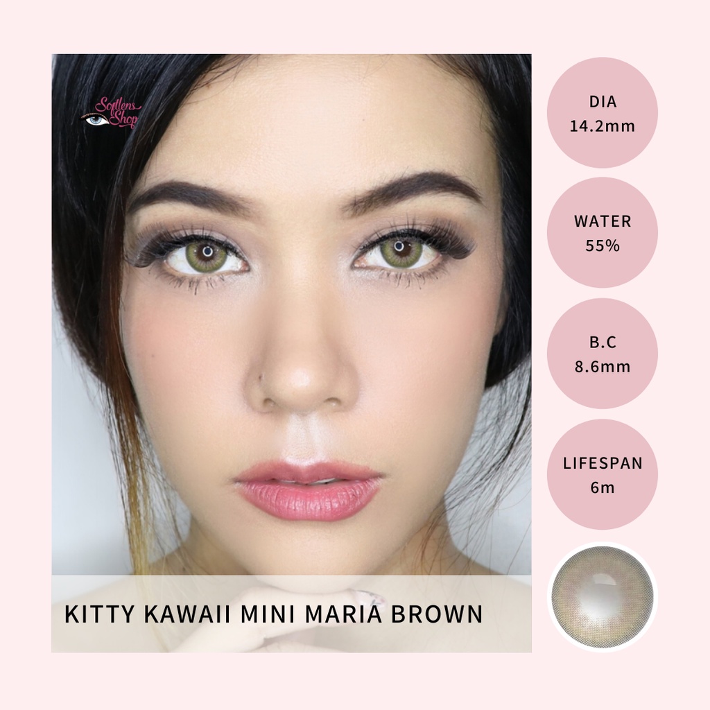 ORIGINAL Kitty Kawaii MINI MARIA brown grey soflens softlense Softlens