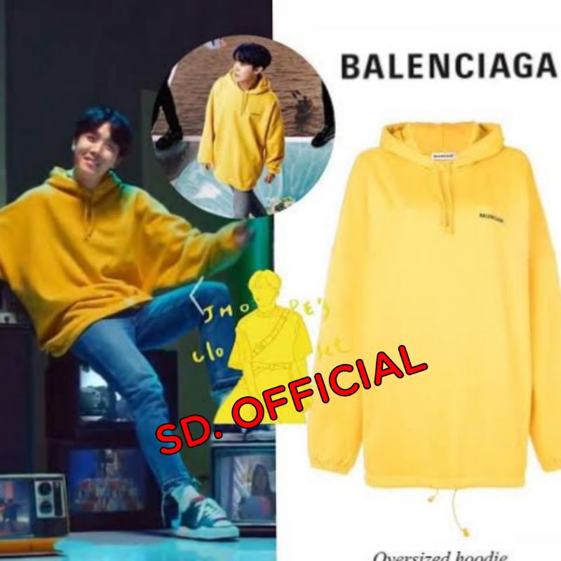 Jaket Hoodie Jumper BTS J-HOPE BALNCIAGA LOGO