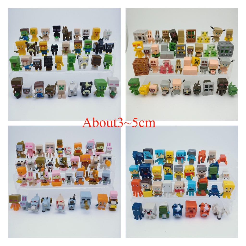 36PCS Minecraft Games Surrounding Building Block Dolls Cake Decorations Game