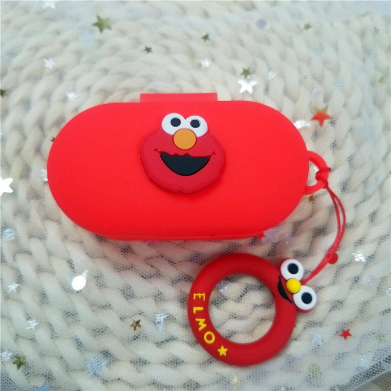 QCY T3 TWS Wireless Bluetooth Protective Silicone Case Cute Cartoon Soft Cover with Key Ring