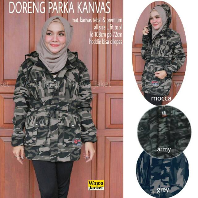 Jaket wanita loreng