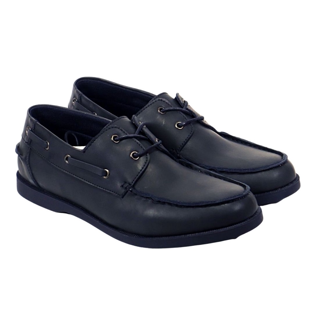 Sepatu Pria Boat Shoes Zapato Model Sparry Casual Black Kulit Gustavo