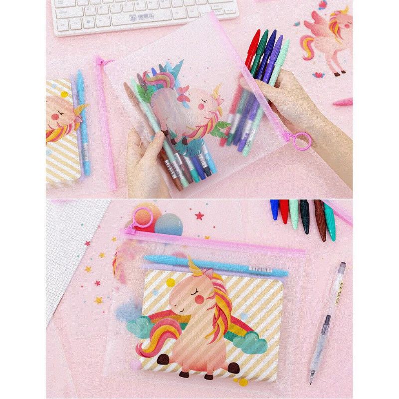Ring Zipper Bag Unicorn / Cactus / File Folder Map A5 Tempat Pensil