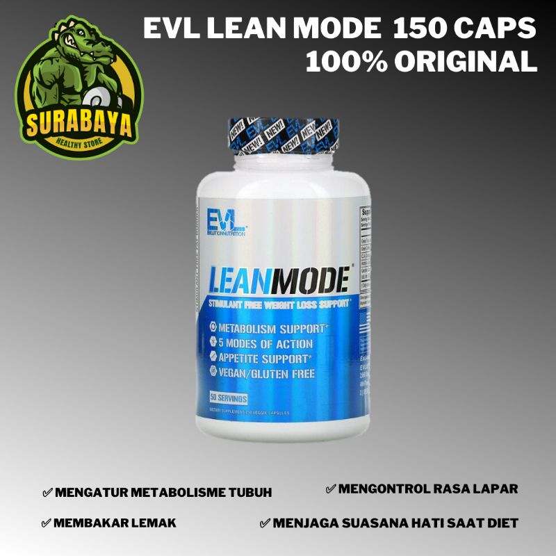 EVL LEAN MODE 150 KAPSUL SUPLEMEN FITNESS GYM FAT BURN BURNER NON STIM PEMBAKAR LEMAK DIET DEBM NOT STIMULANT