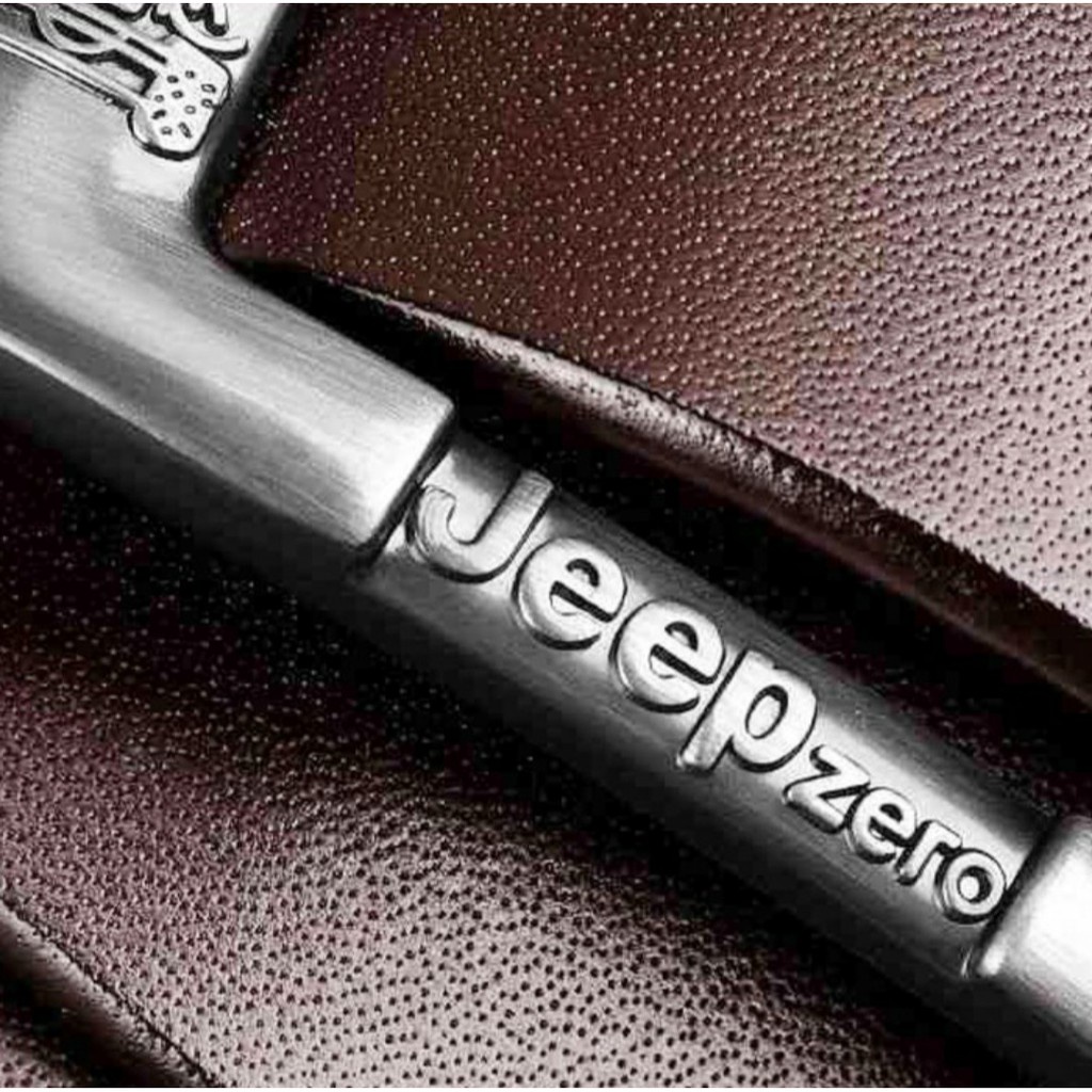 Ikat Pinggang Kulit Pria - Gesper Impor Jeep Logo Men Belt ( BLT - 4 )