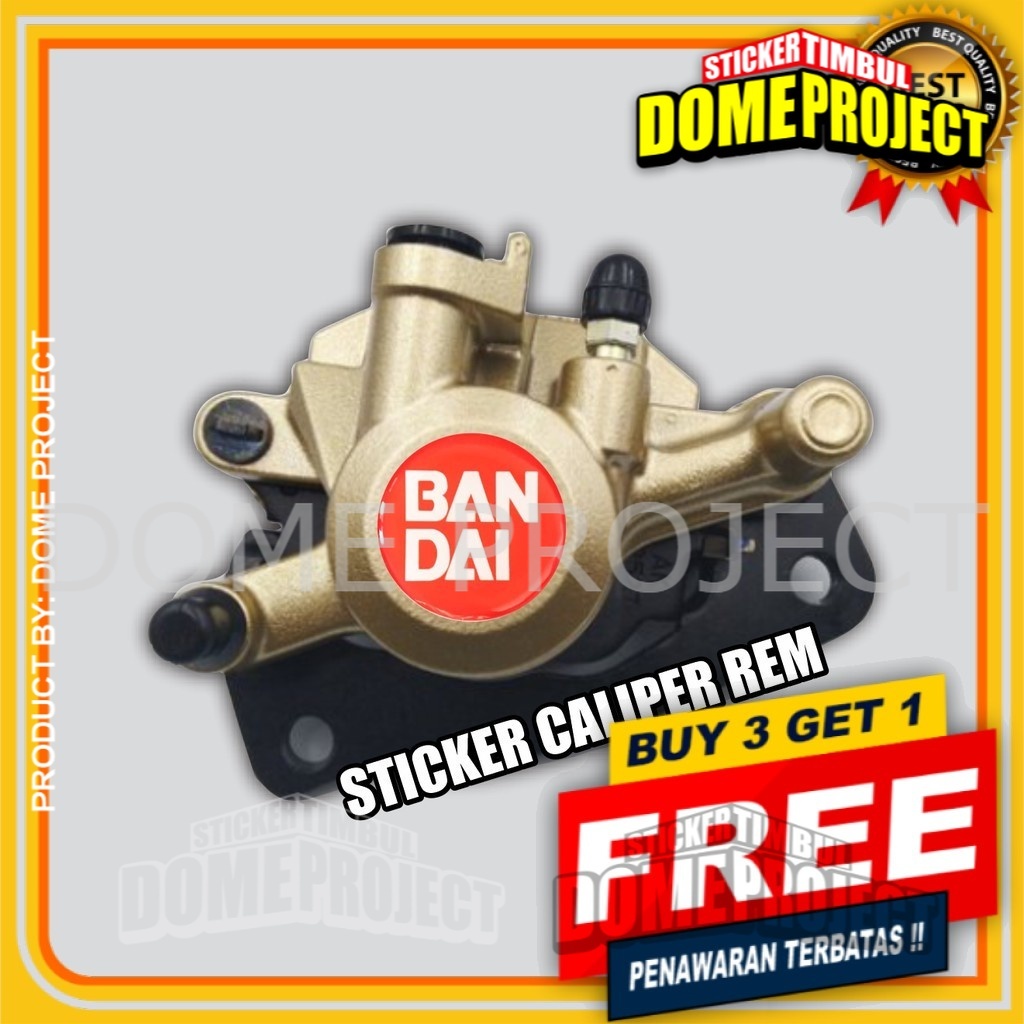 STIKER MOTOR EMBLEM 3D LOGO BANDAI KALIPER REM AKSESORIS YAMAHA HONDA SUZUZI KAWASAKI AESTHETIC KEREN