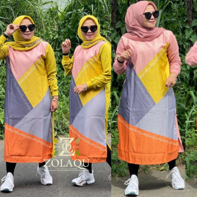 Long Tunik zlq print Prod by zolaqu orii