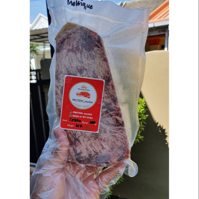 

Sirloin meltique steak.