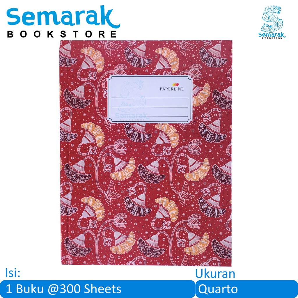 

Buku Tulis Sampul Tebal Paperline Hard Cover Quarto [1 Buku @ 300 Lembar]