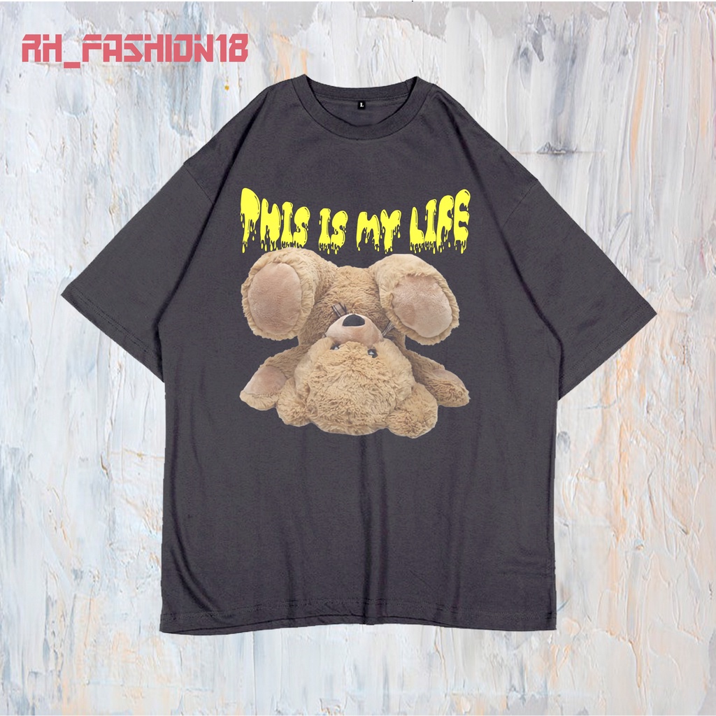 KAOS BEAR VINTAGE OVERSIZE T-SHIRT PRIA WANITA