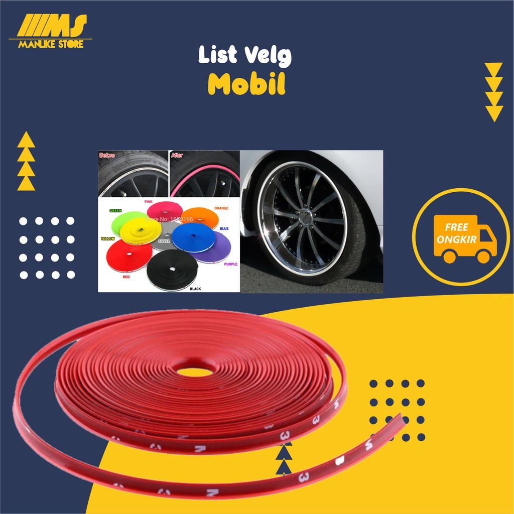 Pelindung Velg Mobil List Velg Protector Velg Mobil Universal