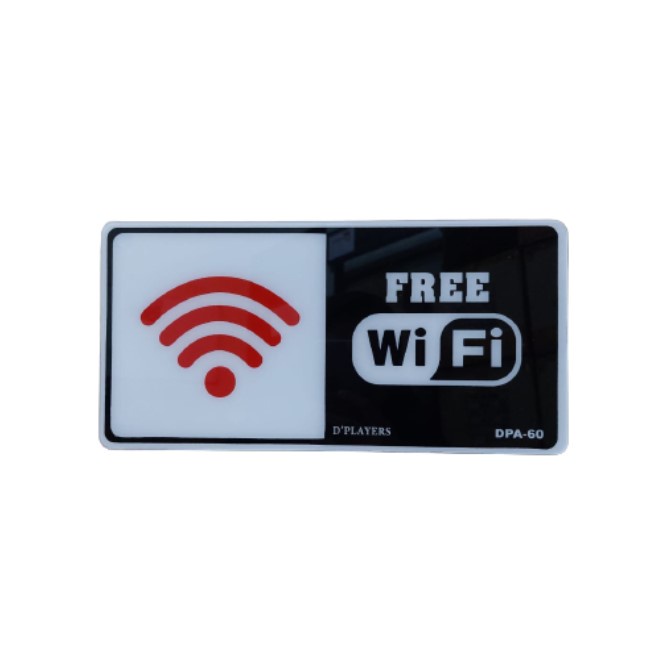 Sign Board Akrilik Free Wifi Dplayers DPA-60