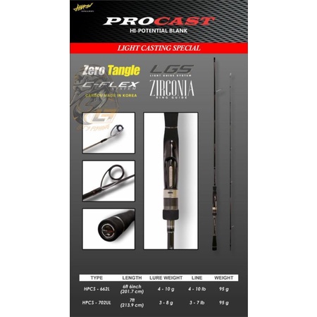 Joran Pancing Harrow Procast 702UL/662L Hi-potential Blank