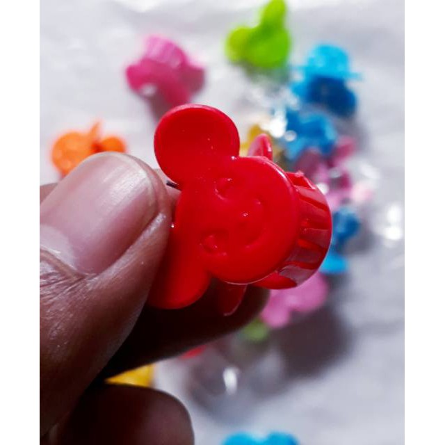 Jepit rambut poni kutu mini MICKEY  isi 12 PCSgrosir