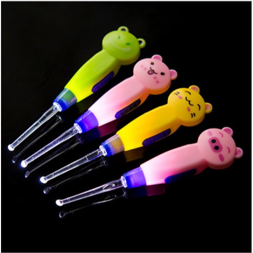 Earpick Cartoon Korek Kuping Telinga Karakter Lampu LED Cute Animal