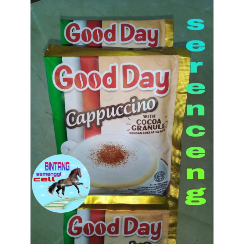 

good day cappuccino 1 renceng isi 10 sachet