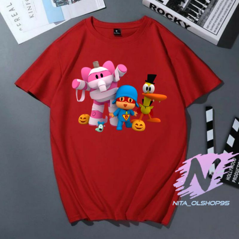 kaos pocoyo baju anak pocoyo animasi