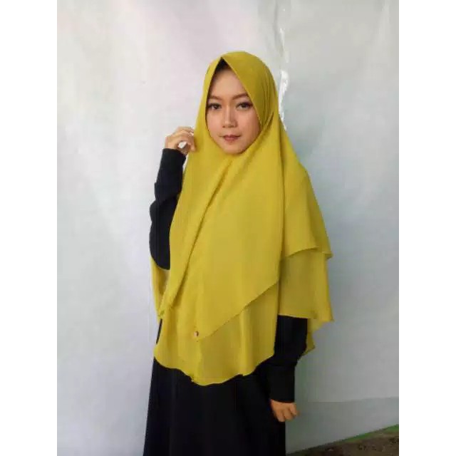 khimar ceruty 2layer felizapet doble layer size xl